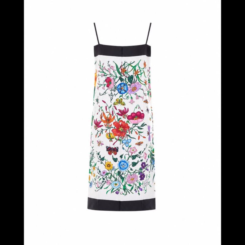 Gucci Women Gucci Flora Printed Silk Dress
